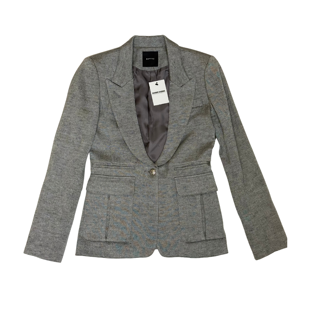 Smythe Peaked Lapel Linen Blazer