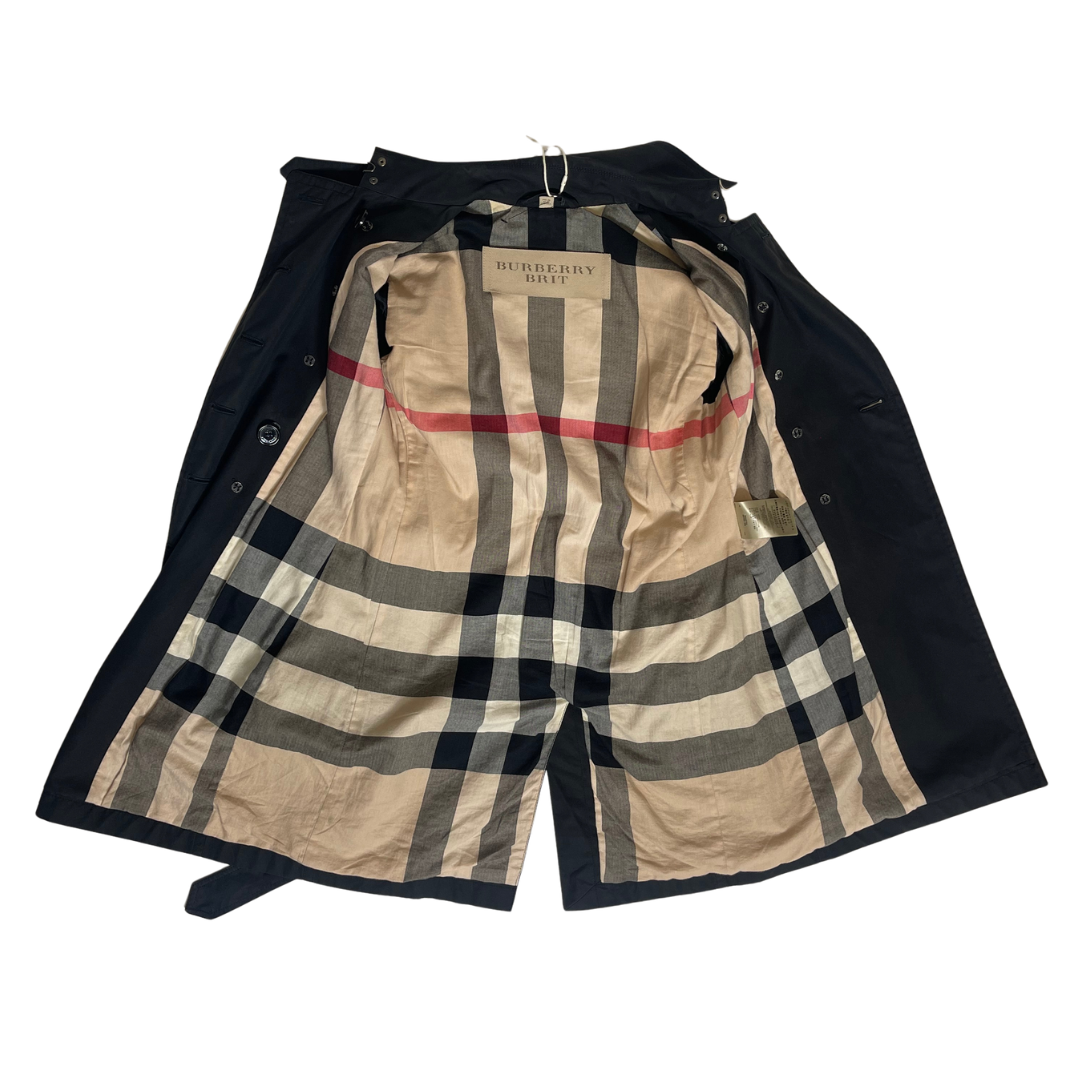 Burberry Brit Double Breasted Trench Coat