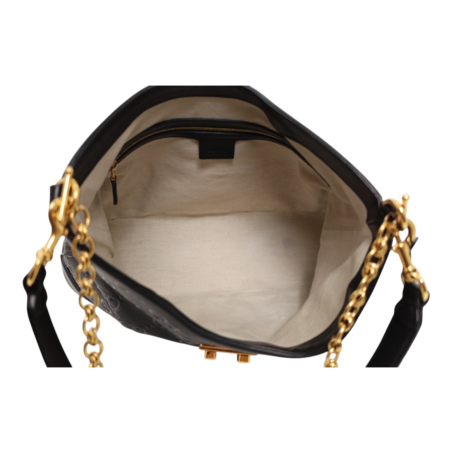 Gucci Black GG Embossed Leather Medium Wonka Bag