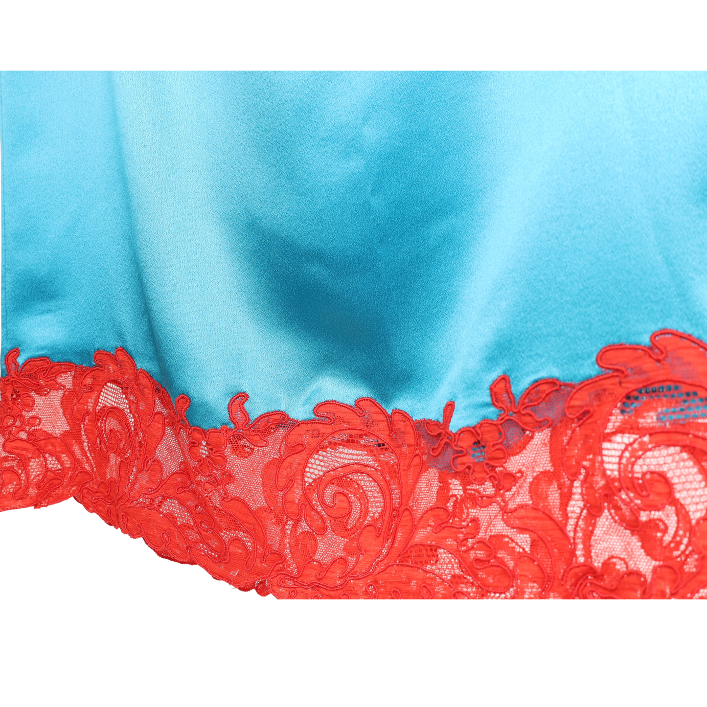 Versace Lace-Trimmed Silk Slip Skirt