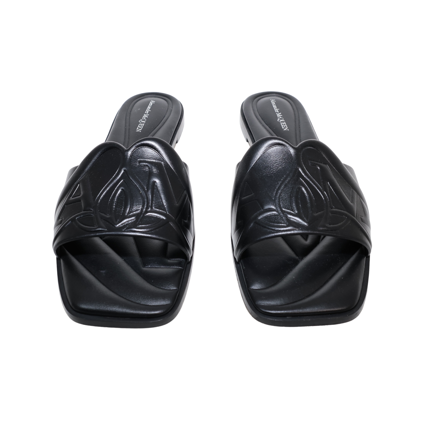 Alexander McQueen Embossed Logo Slides (Size 40)
