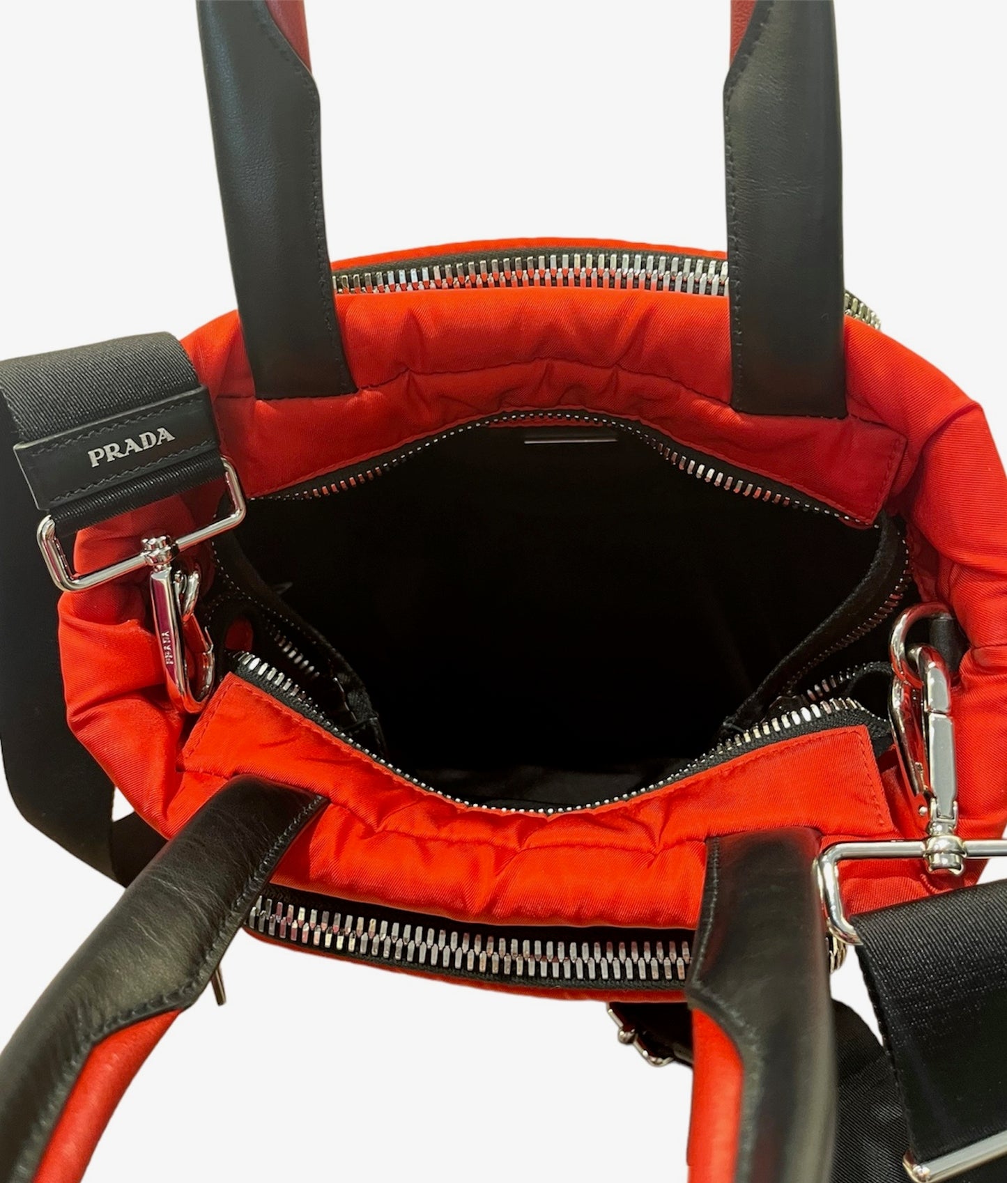 Prada Tessuto Cargo Nylon And Leather Bag