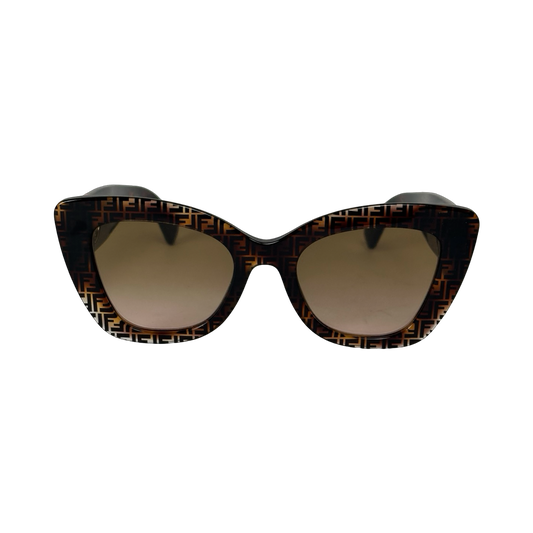 Fendi Zucca FF Logo Oversize Sunglasses
