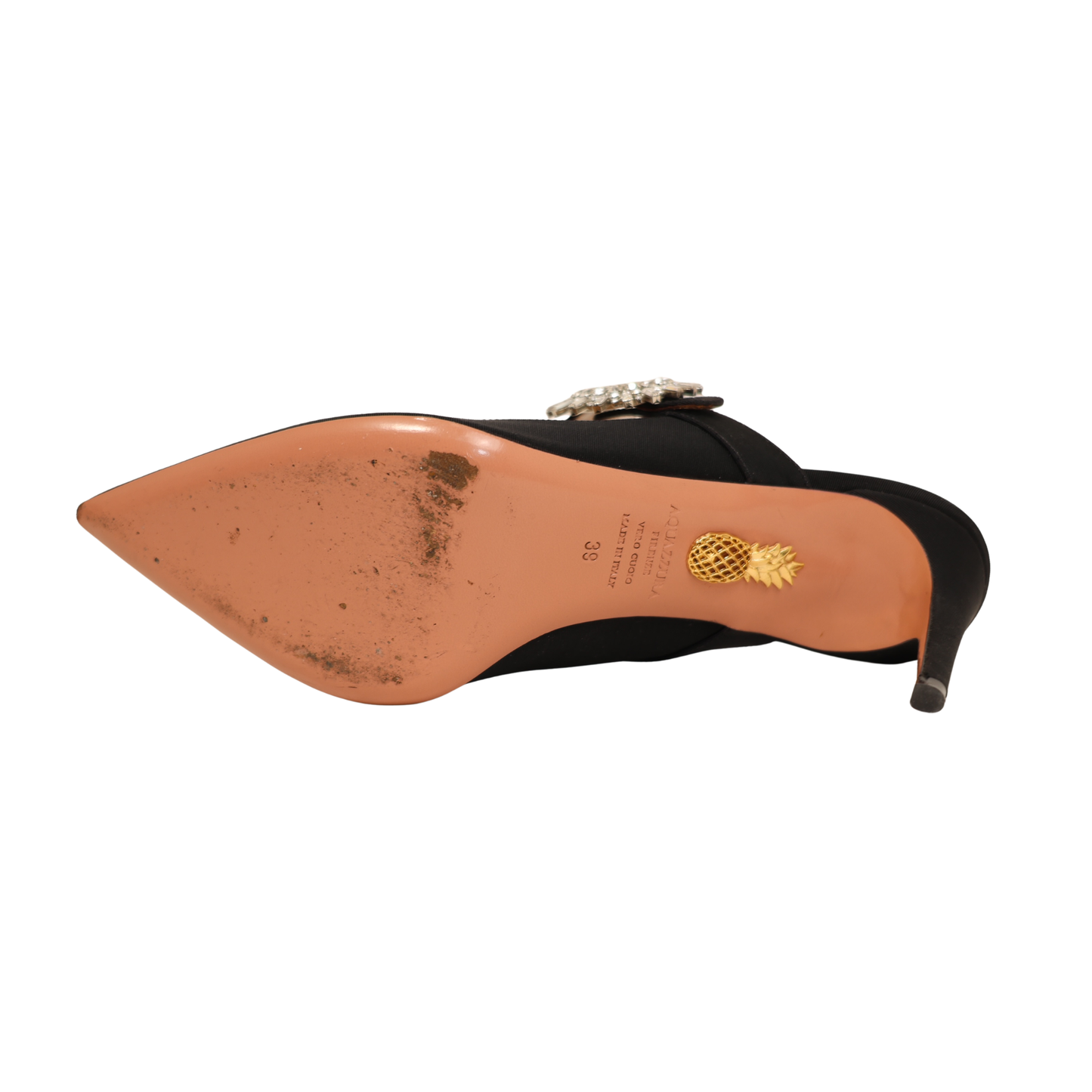 Aquazzura Crystal Blossom Embellished Mule (Size 39)