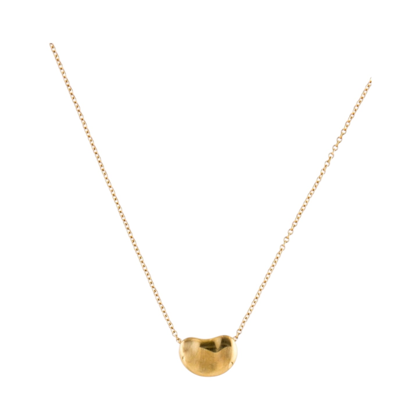 Tiffany & Co. 18K Bean Design Pendant Necklace