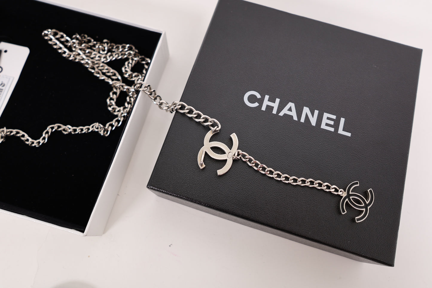 Chanel 2008 Interlocking CC Logo Chain-Link Belt with Box