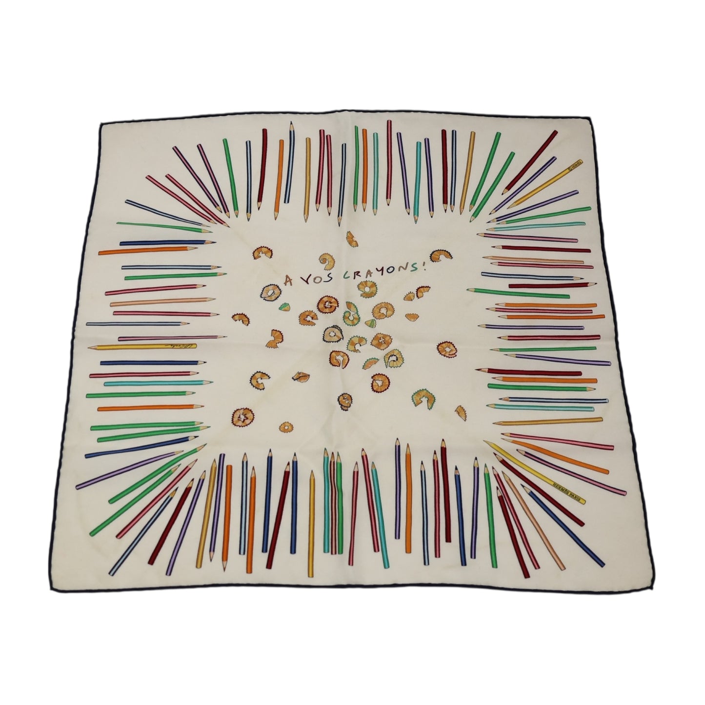 Hermès A Vos Crayons 45 Silk Scarf