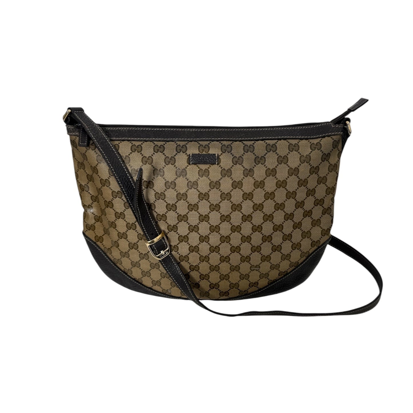 Gucci GG Crystal Monogram Medium Half Moon Hobo Bag