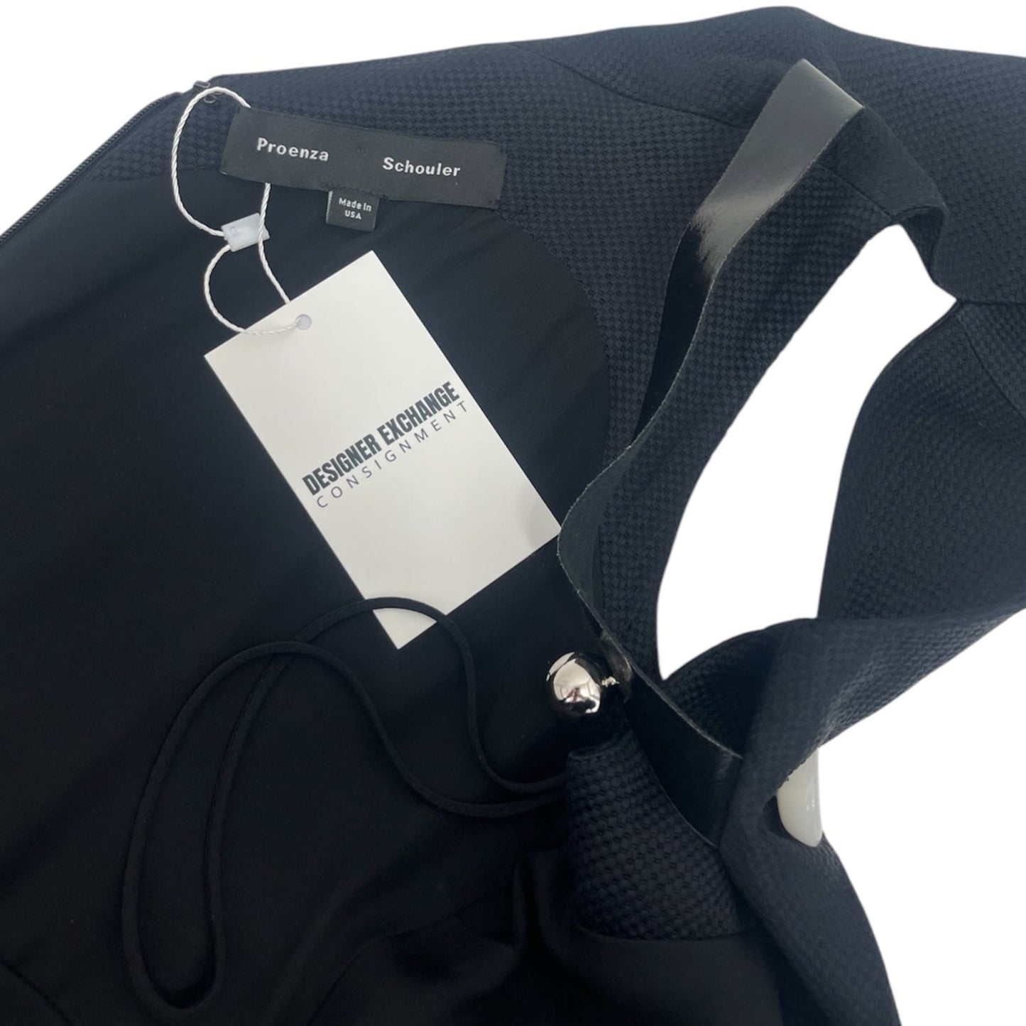 Proenza Schouler Black Woven Pleated Maxi Dress