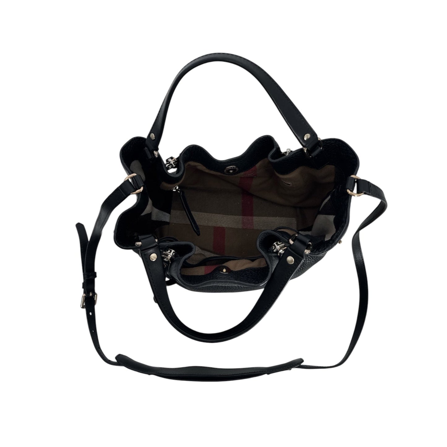 Burberry Leather & House Check Small Maidstone Tote