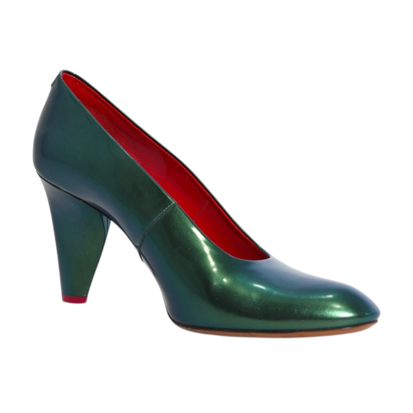Celine Green Iridescent Leather Pumps (Size 37)