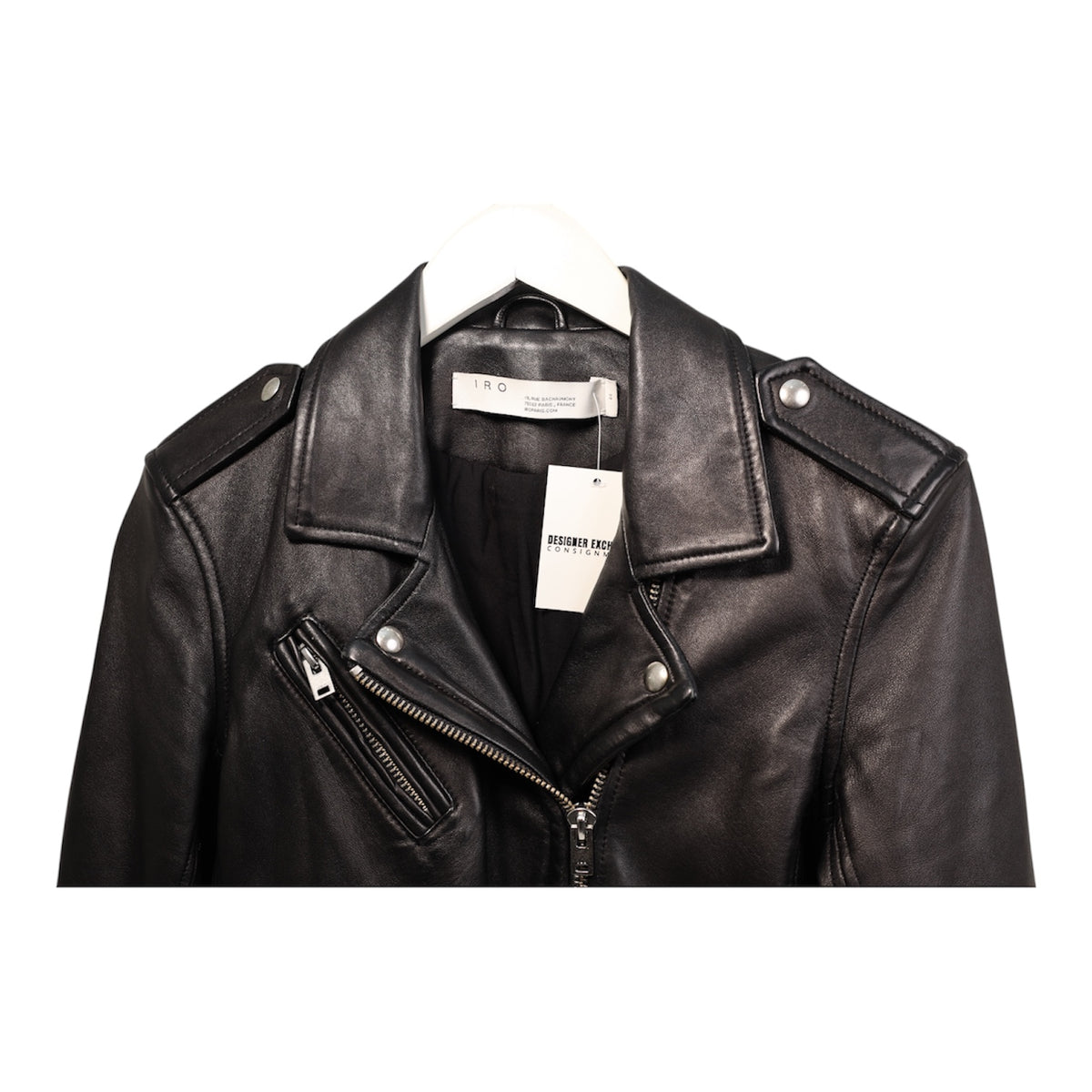 Iro Han Lambskin Leather Moto Jacket
