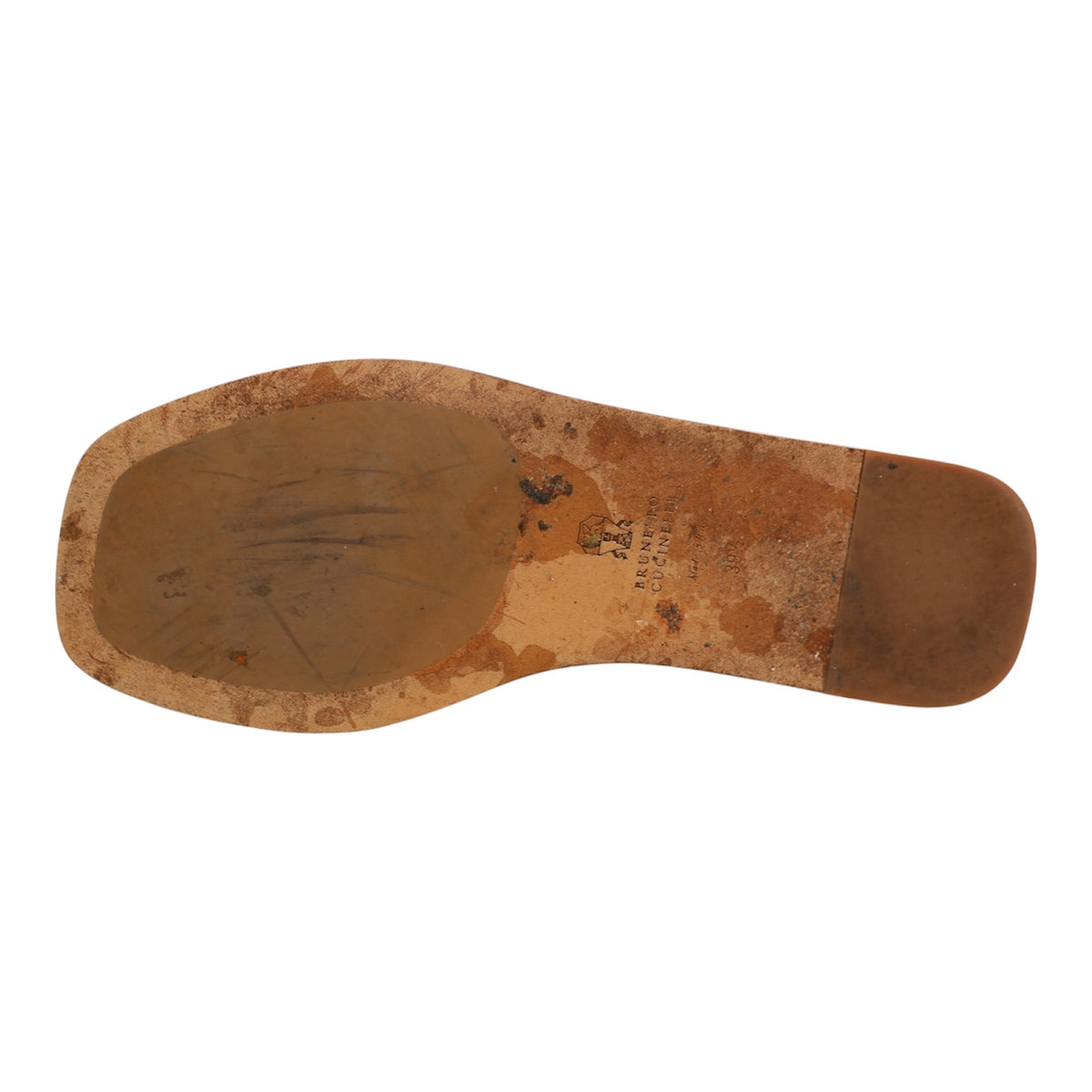 Brunello Cucinelli Nappa Leather Monili Slide Sandals (Size 39.5)