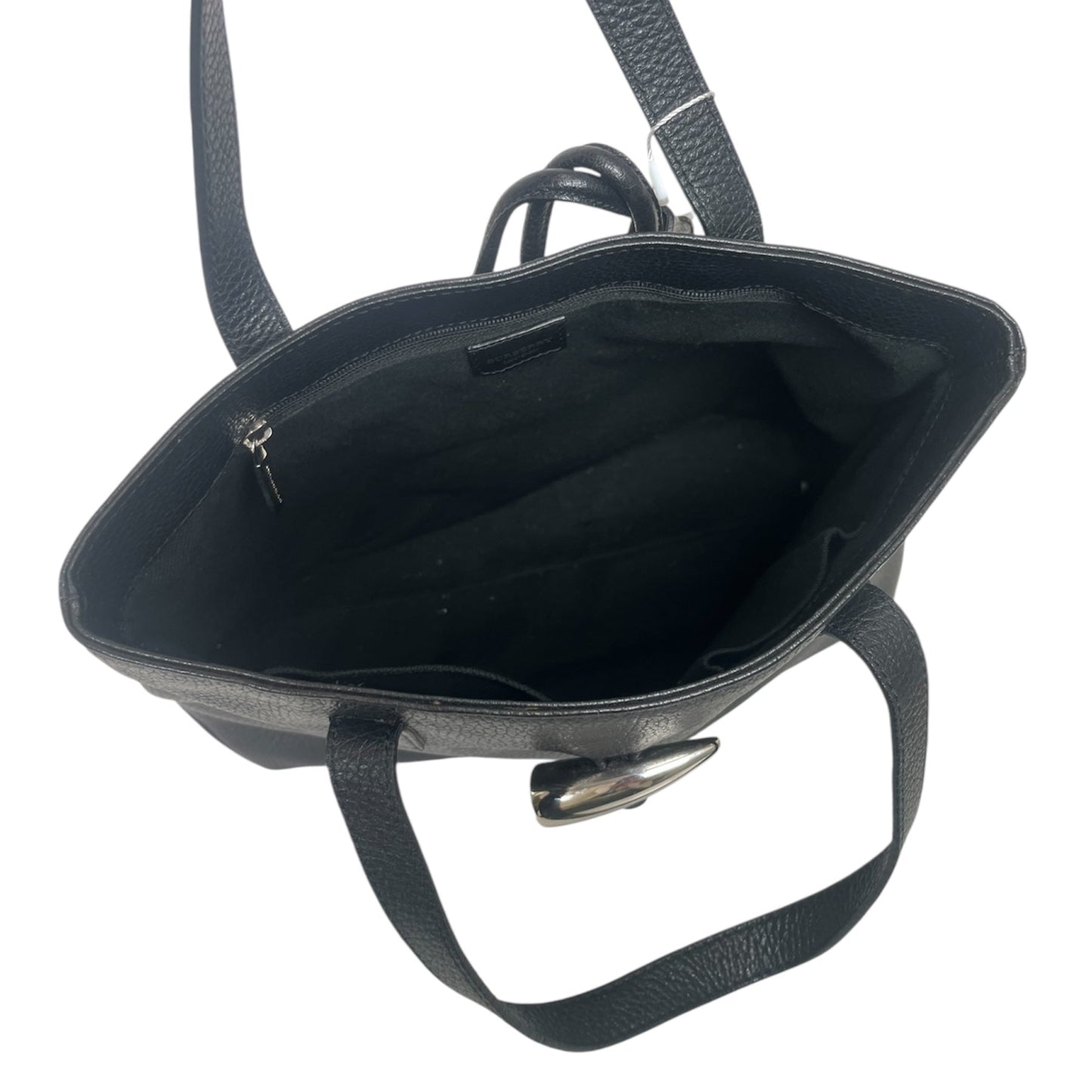 Burberry Pebbled Leather Tooth Tote Bag