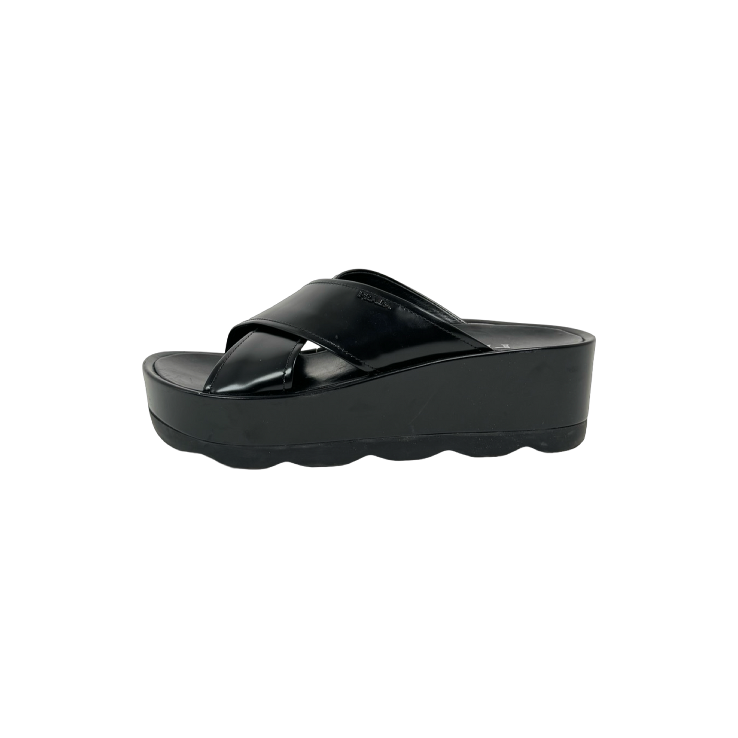 Prada Leather Platform Slides (Size 38.5)