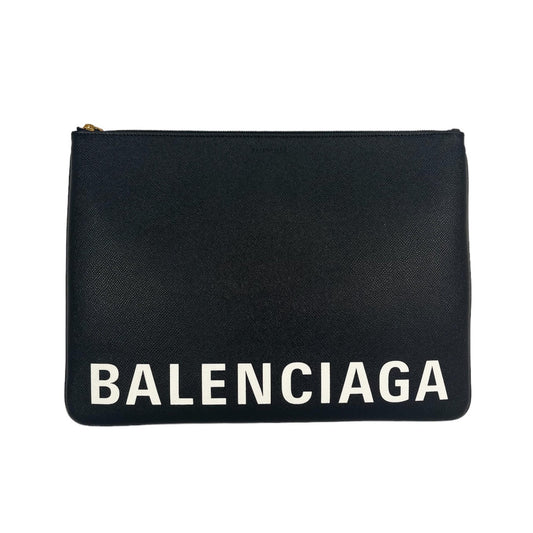 Balenciaga Everyday Logo Leather Pouch