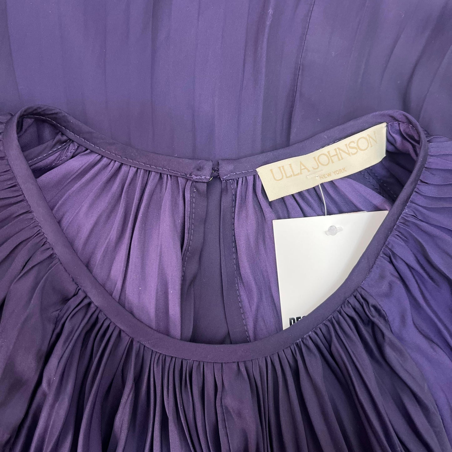 Ulla Johnson Zora Pleated Satin Maxi Dress