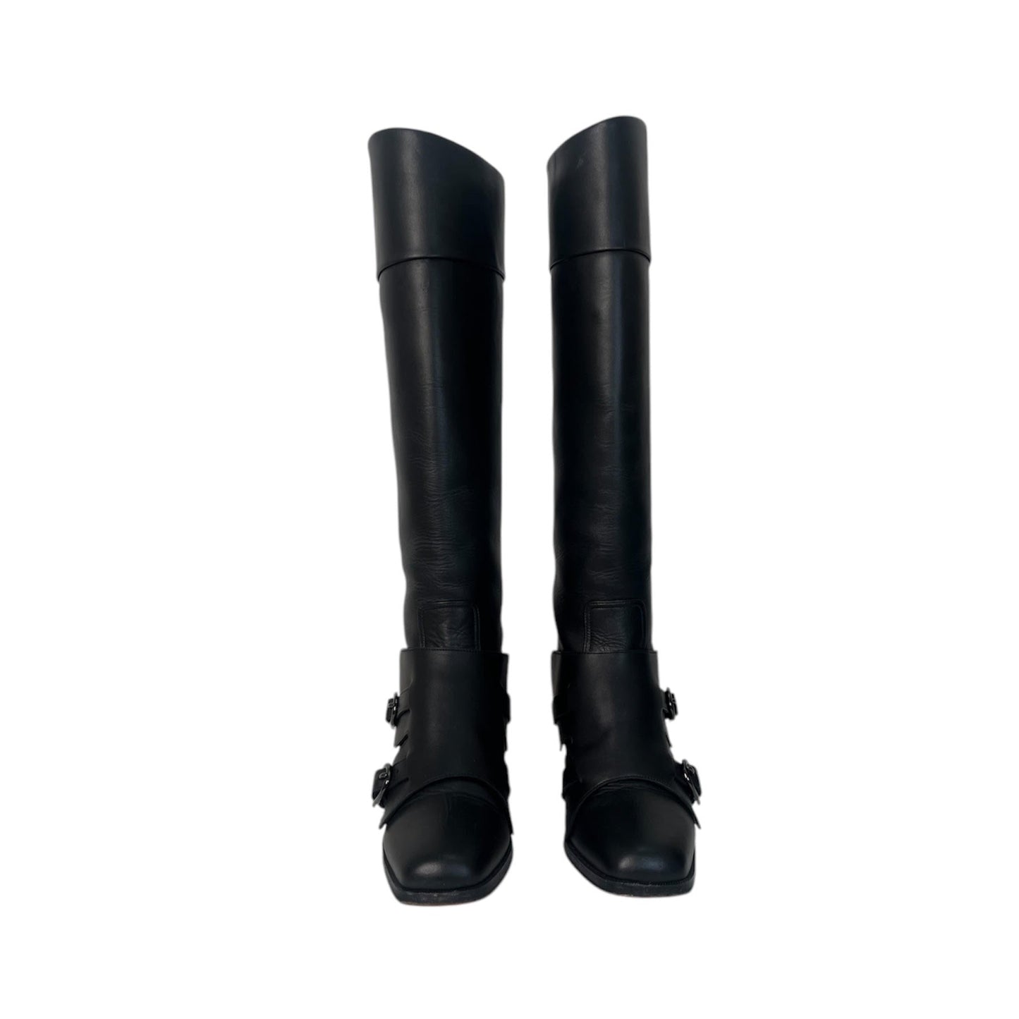 Christian Louboutin Caballero 60 Calf Leather Riding Boot (Size 37.5)