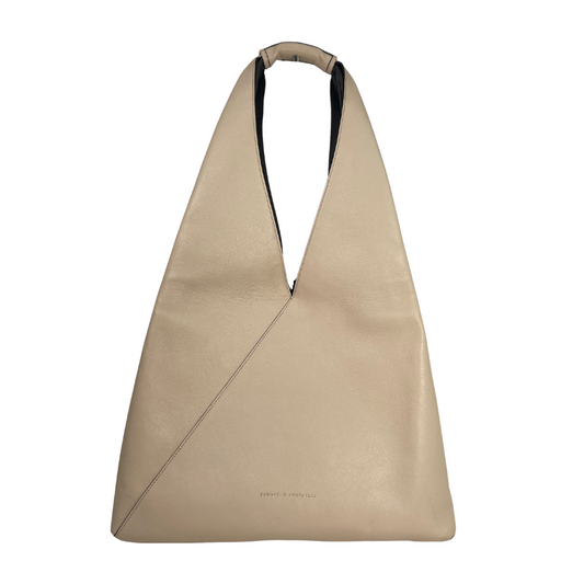 Brunello Cucinelli Cream Leather Shoulder Bag
