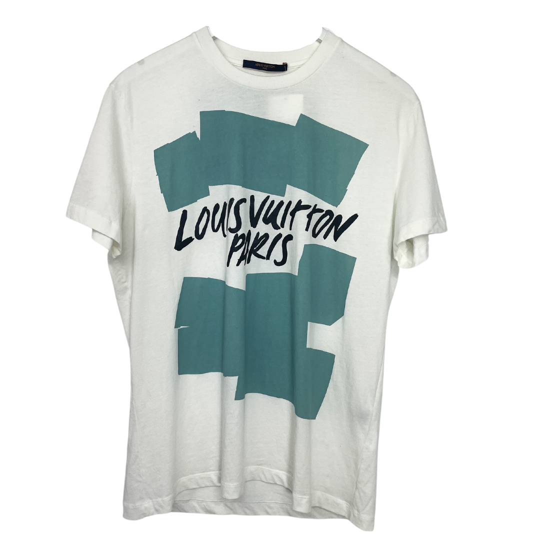 Louis Vuitton Graphic Hand Painted Logo T-Shirt – Designer