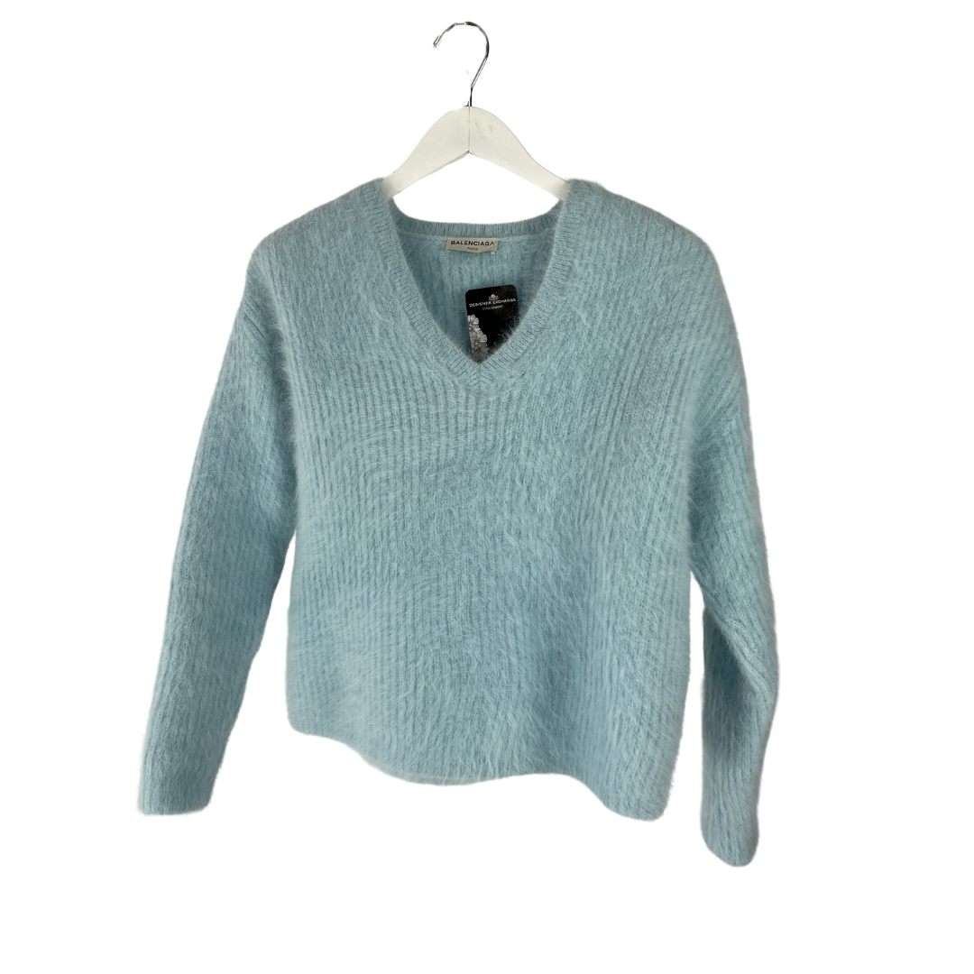 Balenciaga Rib Knit Angora Sweater (Size 36)