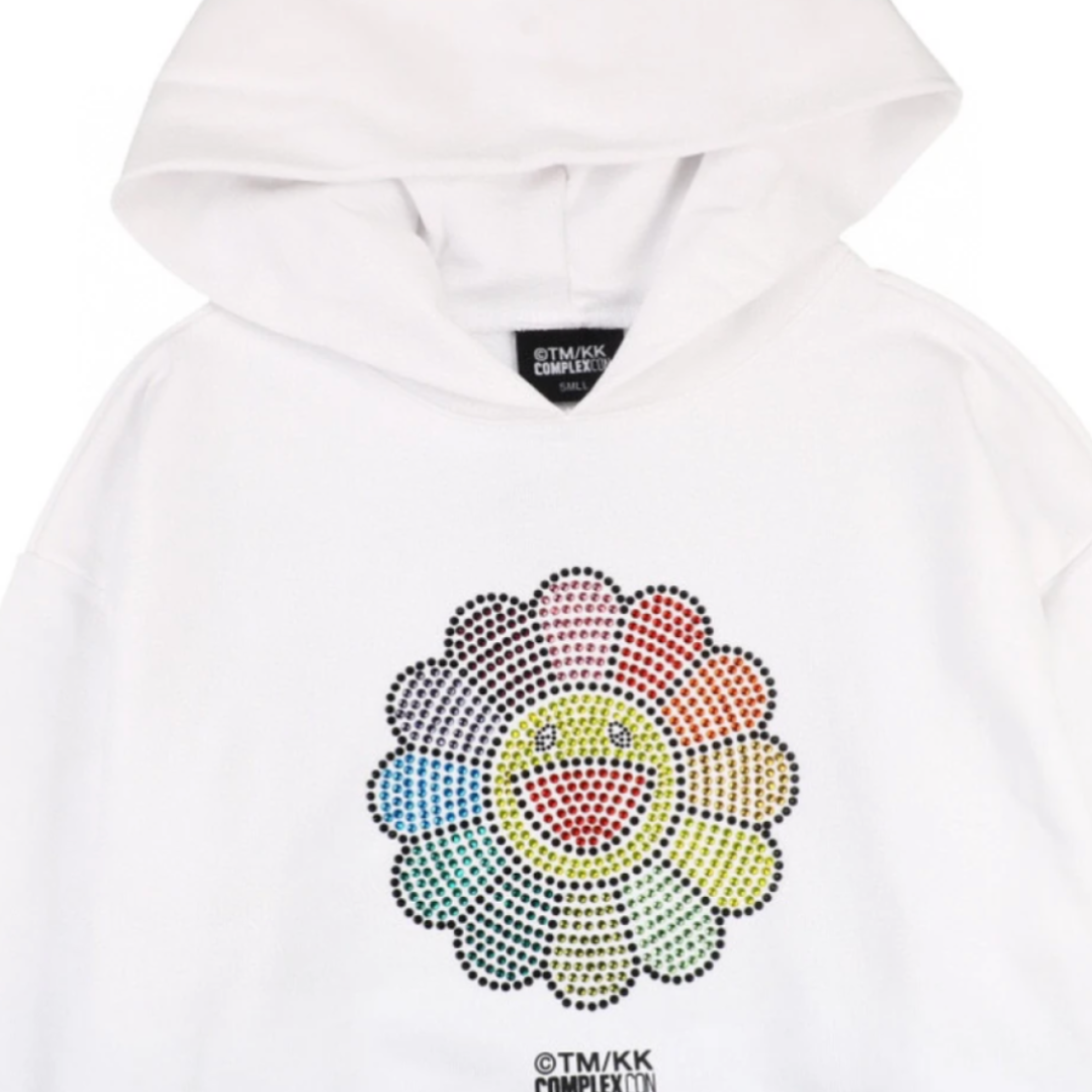 TAKASHI MURAKAMI X COMPLEXCON Swarovski Crystal Flower Hoodie