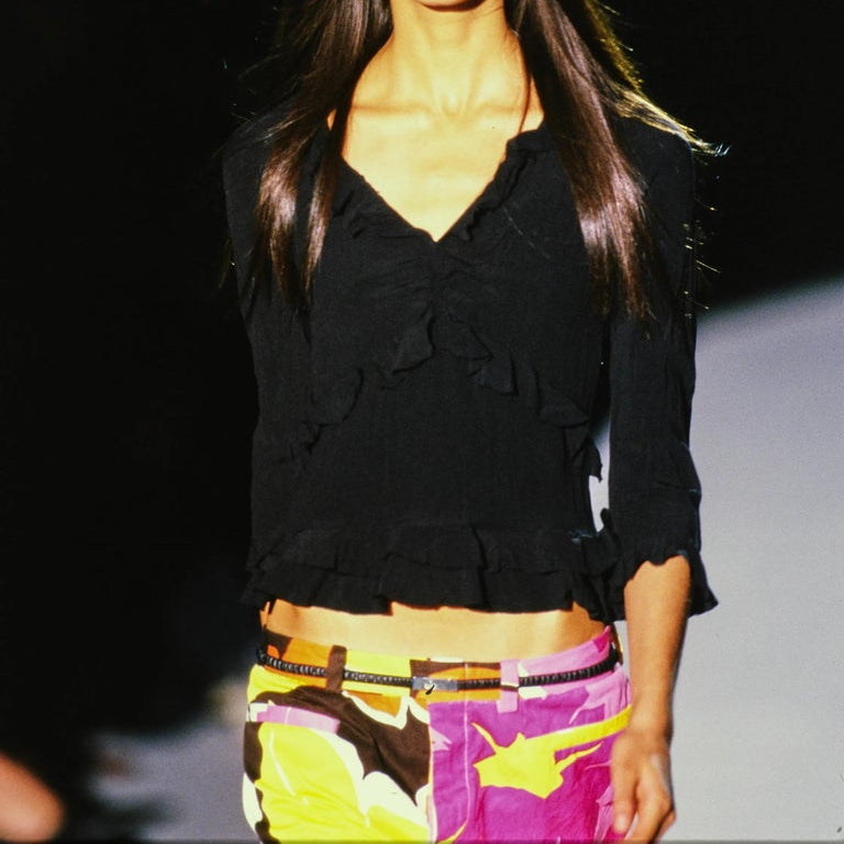 Gucci Vintage S/S 1999 Silk Ruffle Blouse