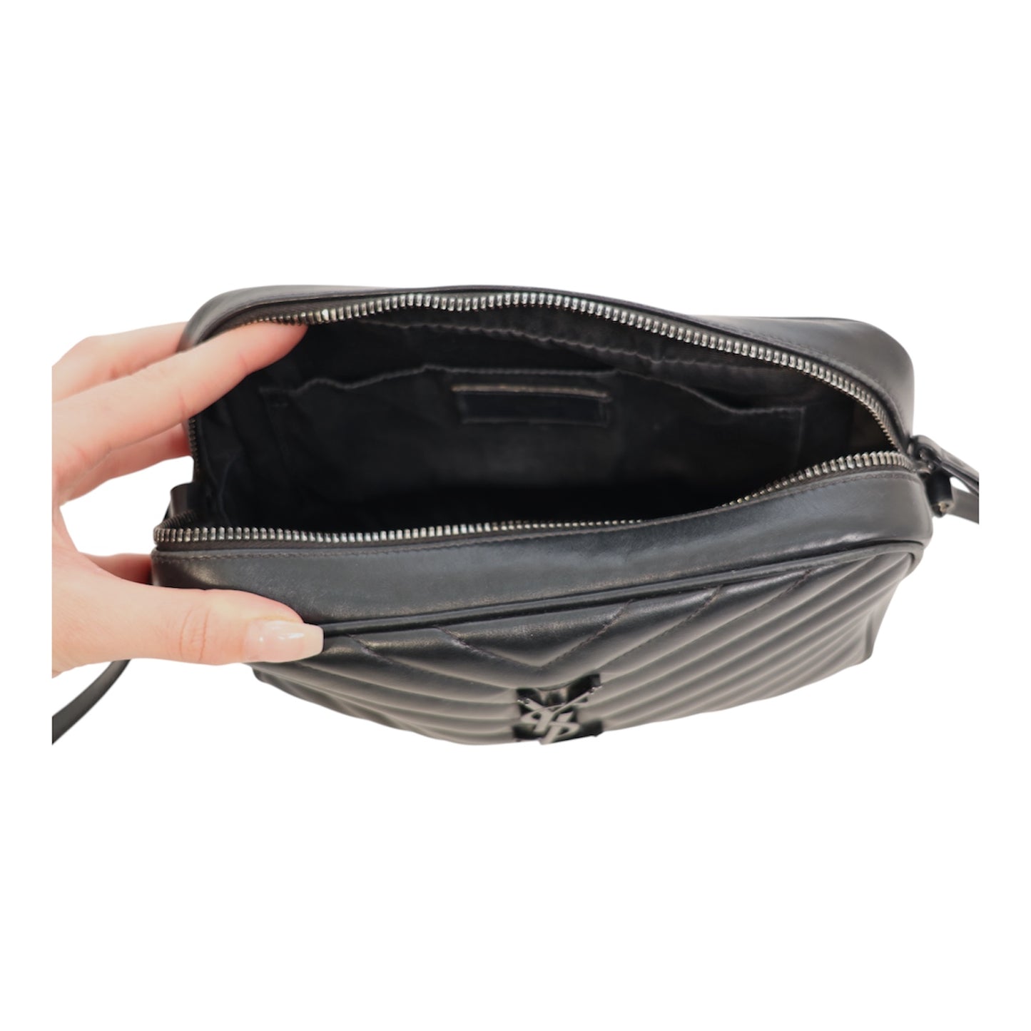 Saint Laurent Lou Quilted Black Leather Bag
