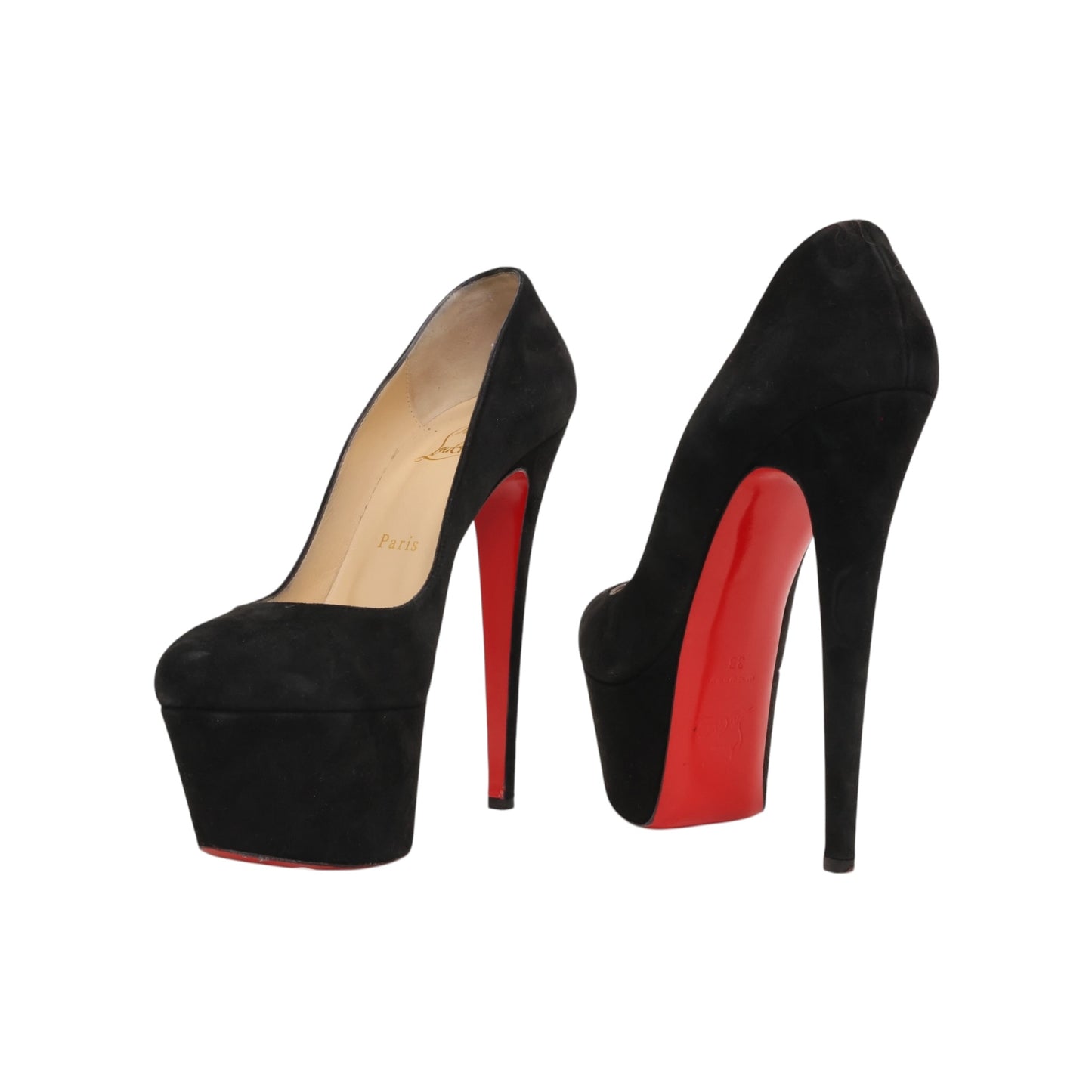 Christian Louboutin Suede Victoria 160 Platform Pumps (Size 38)