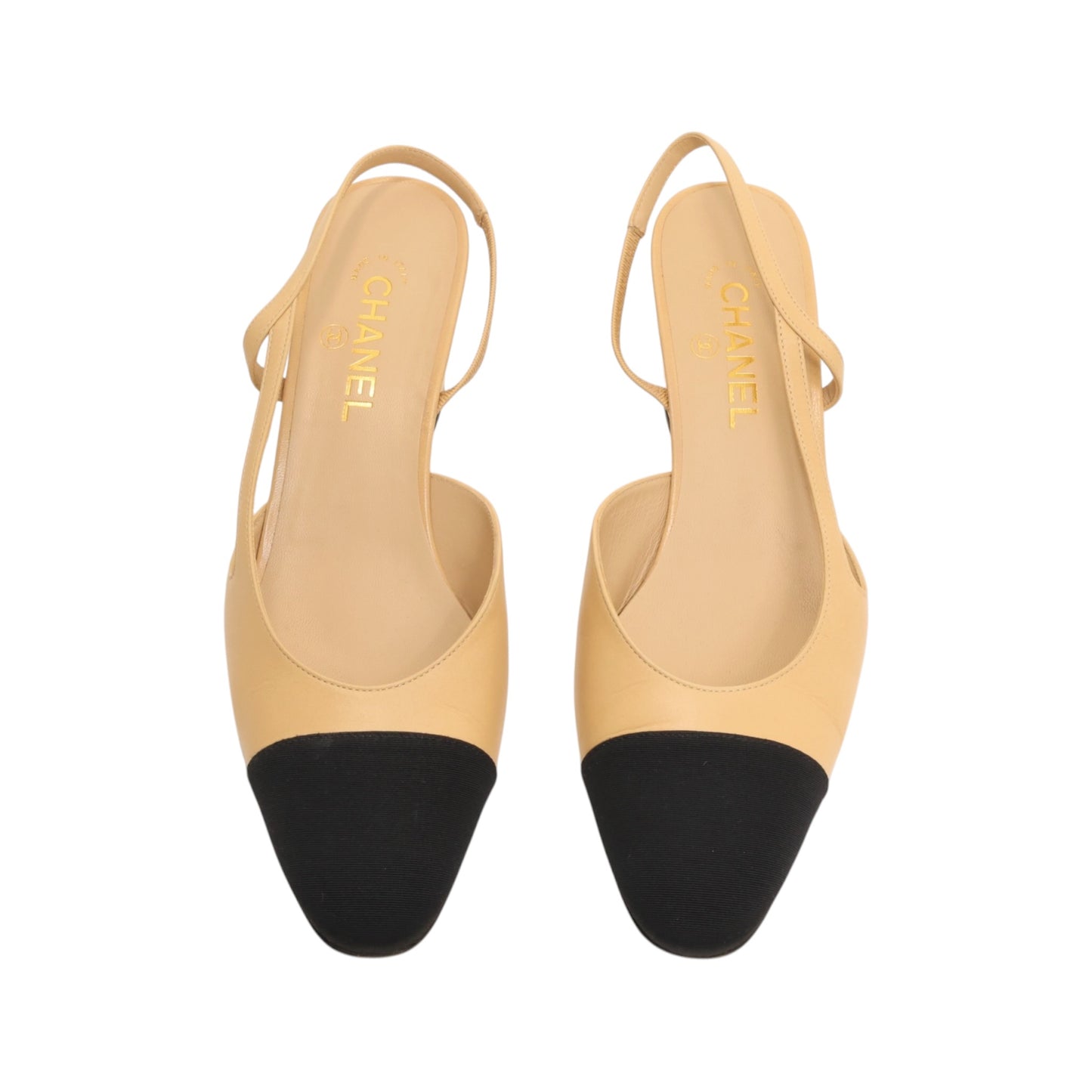 Chanel Interlocking CC Slingback Pumps (Size 42)