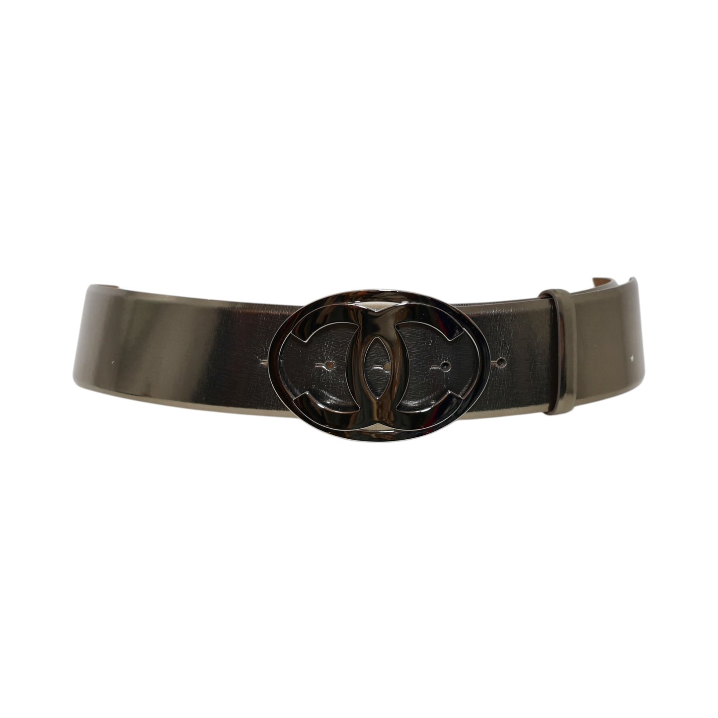 Chanel Calfskin Leather Interlocking CC Logo Belt