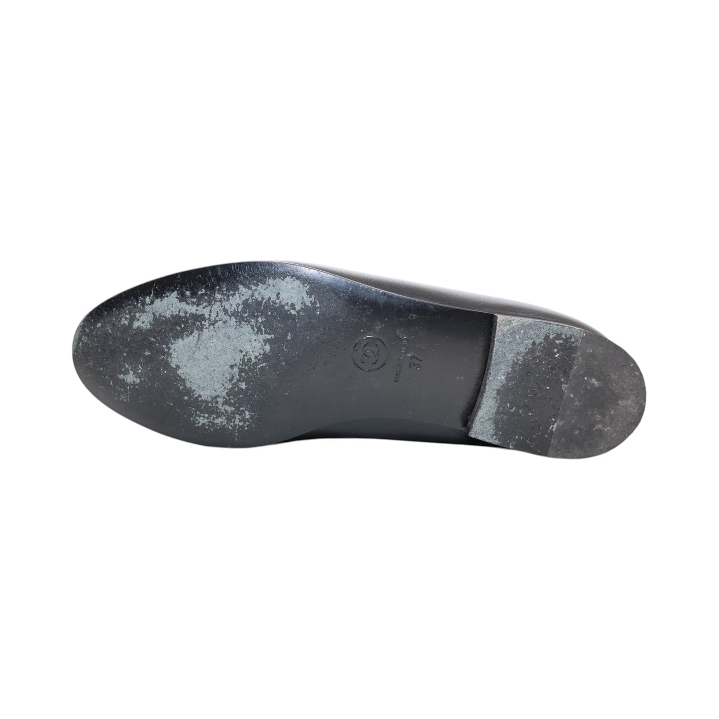Chanel Interlocking CC Lambskin & Patent Leather Ballet Flats (Size 37)