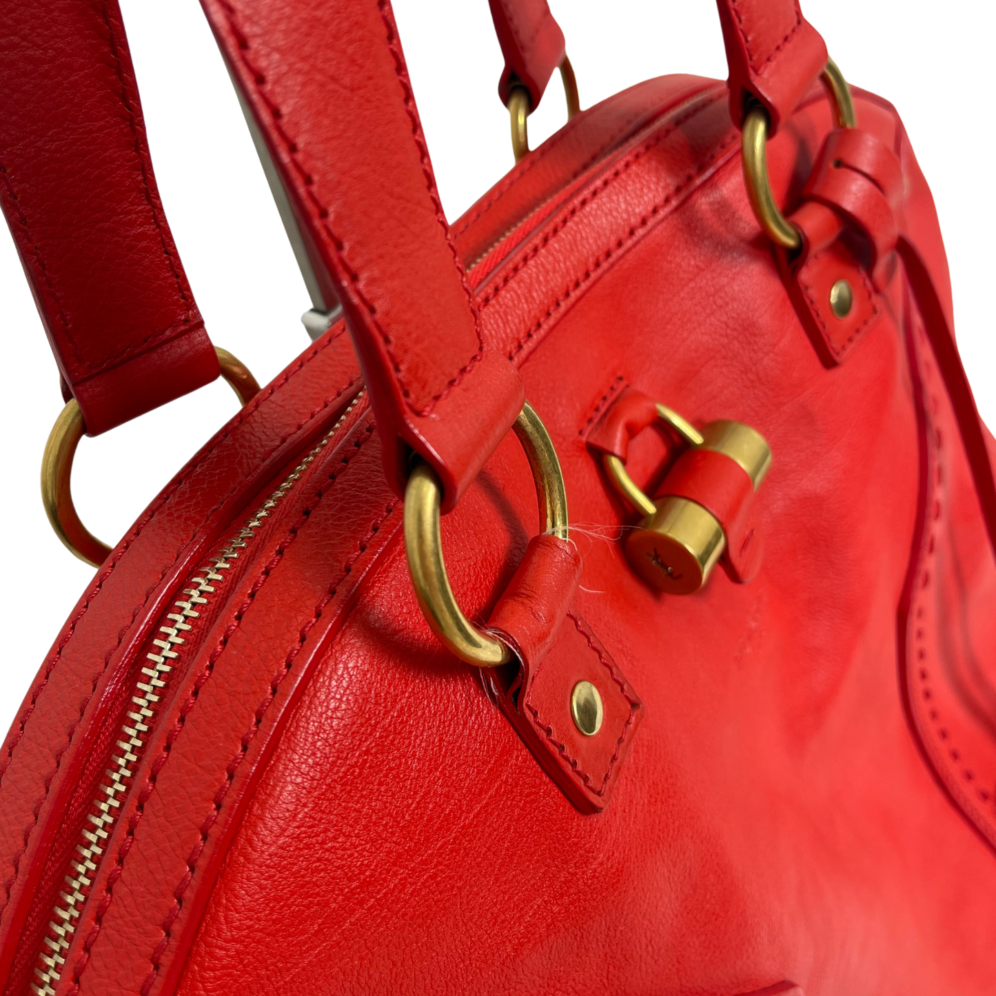Yves Saint Laurent Vintage Muse Leather Bowler Bag