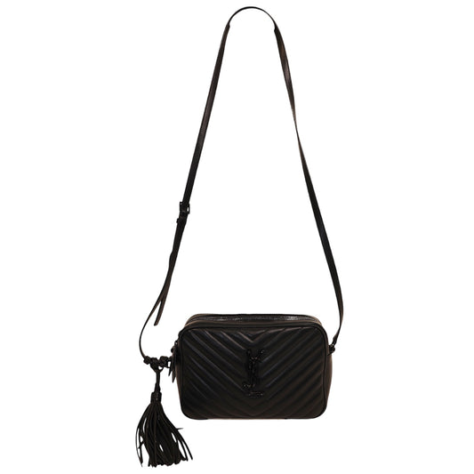 Saint Laurent Lou Quilted Black Leather Bag