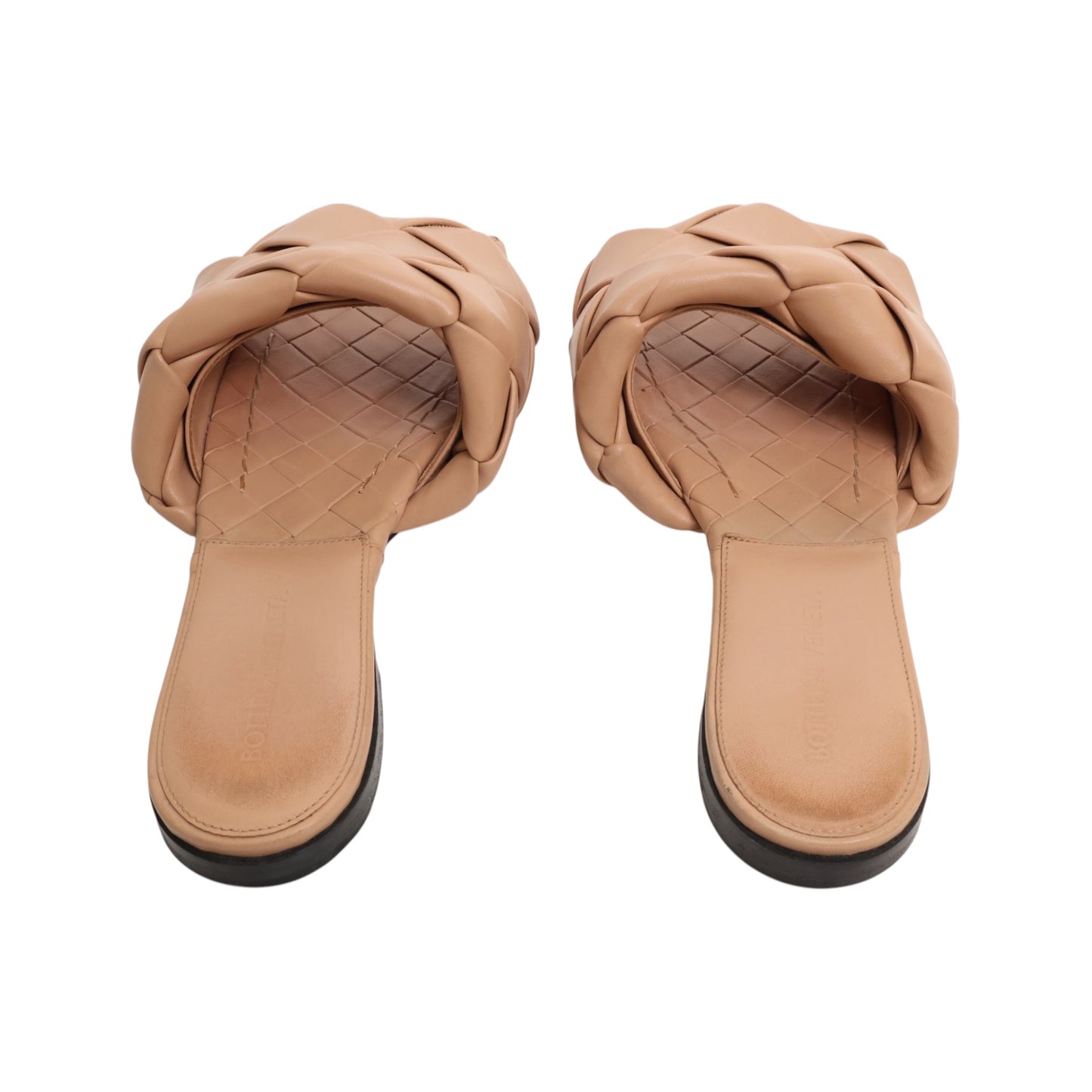 Bottega Veneta Intrecciato Lido Flat Sandals (Size 37.5)