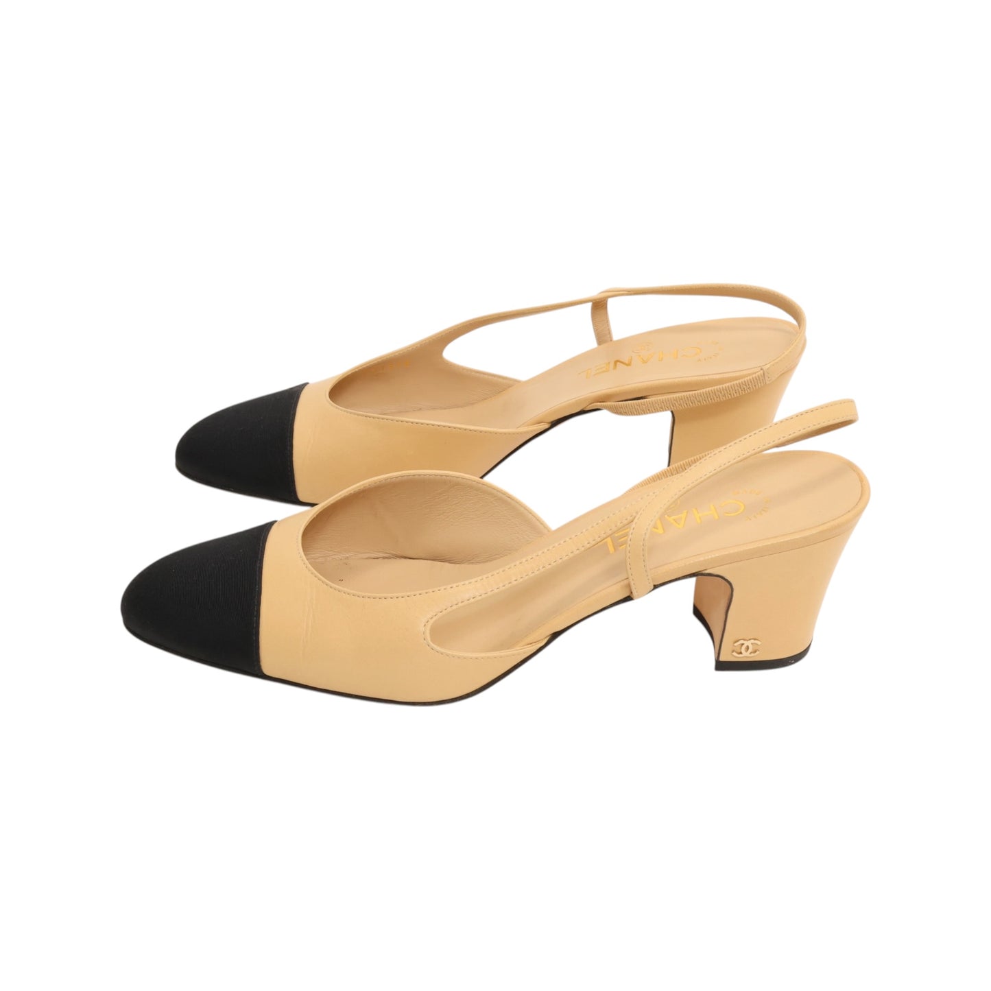 Chanel Interlocking CC Slingback Pumps (Size 42)