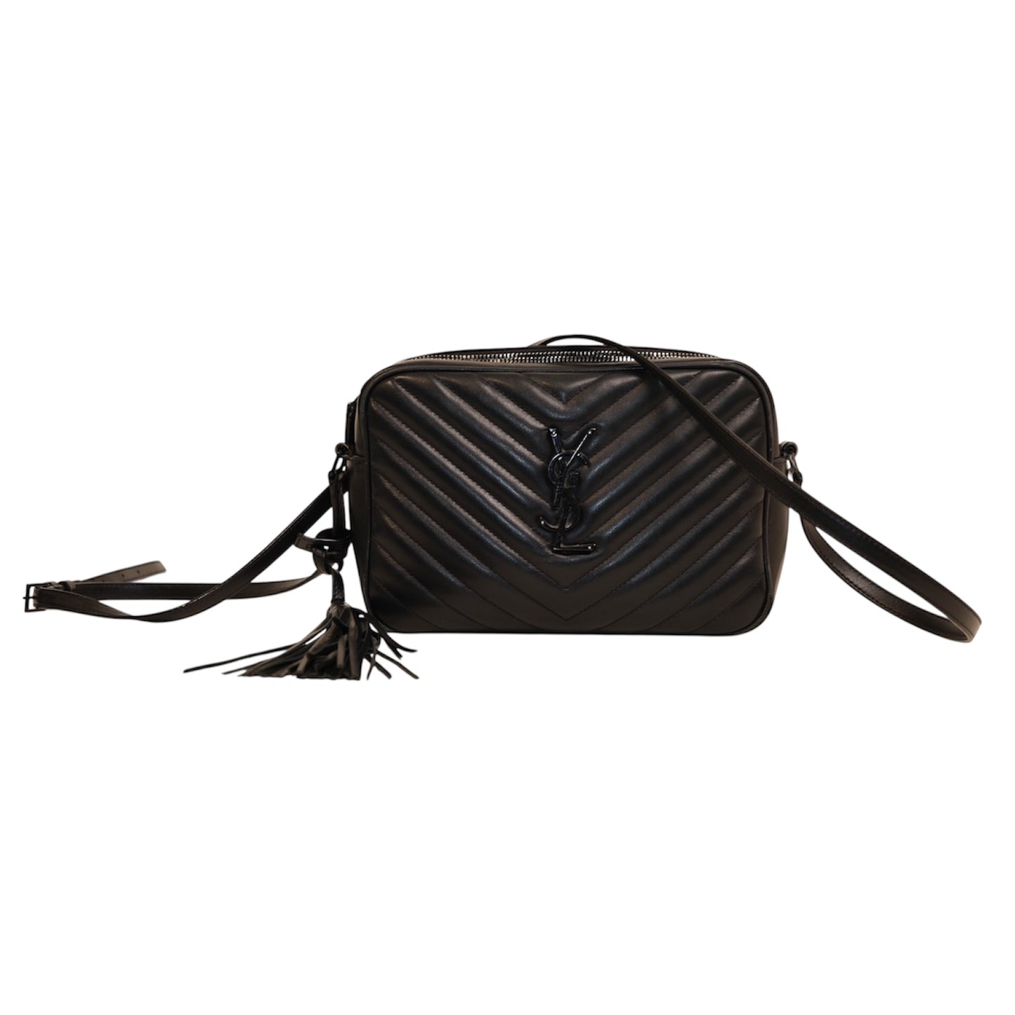 Saint Laurent Lou Quilted Black Leather Bag