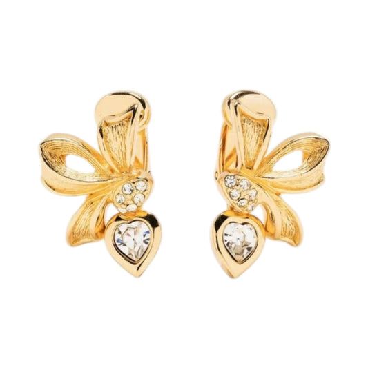 Christian Dior Vintage Bow Clip-On Earrings