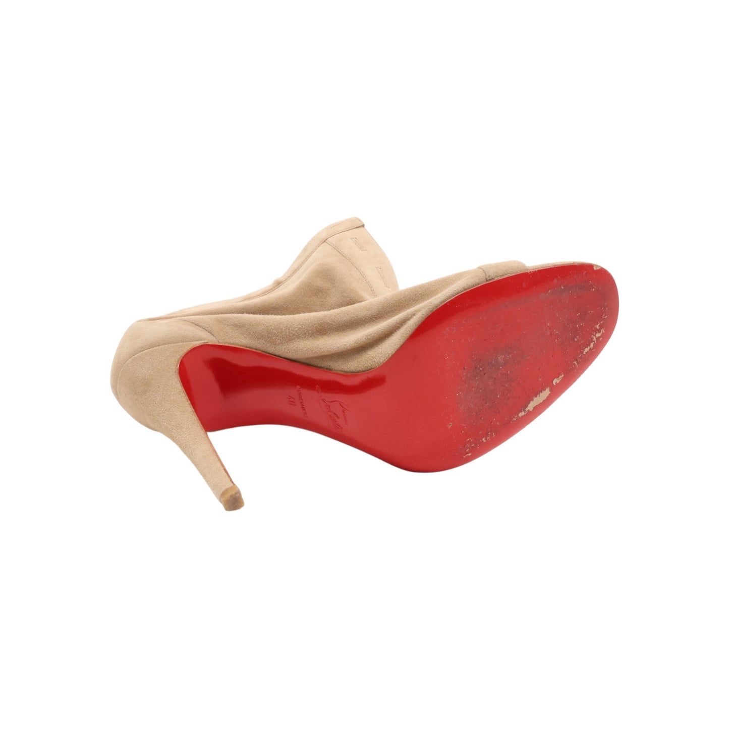 Christian Louboutin Maotic 100 Peep-Toe Booties (Size 40)