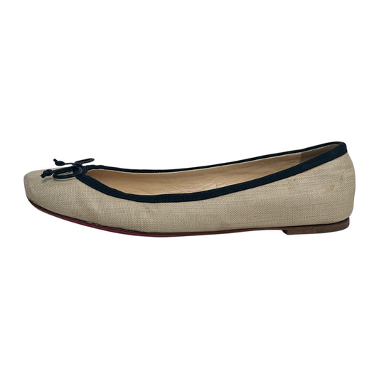 Christian Louboutin Canvas Bow Accents Ballet Flats (Size 39)