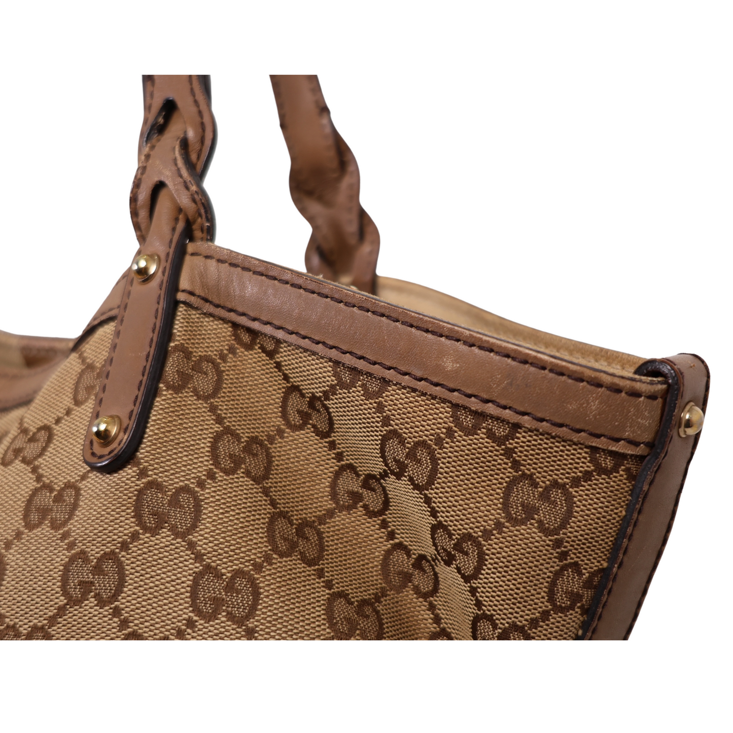 Gucci GG Canvas Craft Medium Tote Bag