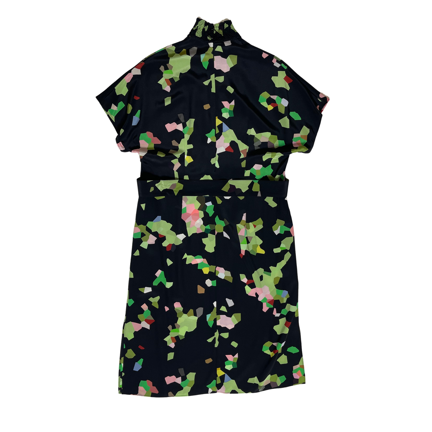 Akris Punto Geometric Print SIlk Midi Dress
