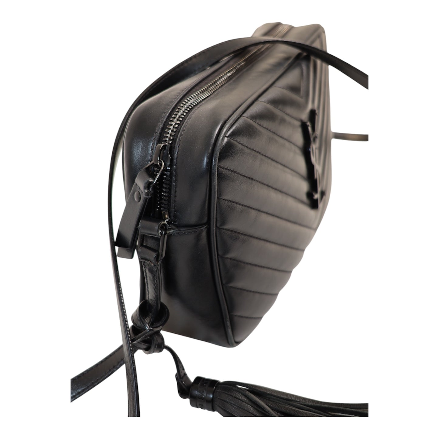 Saint Laurent Lou Quilted Black Leather Bag