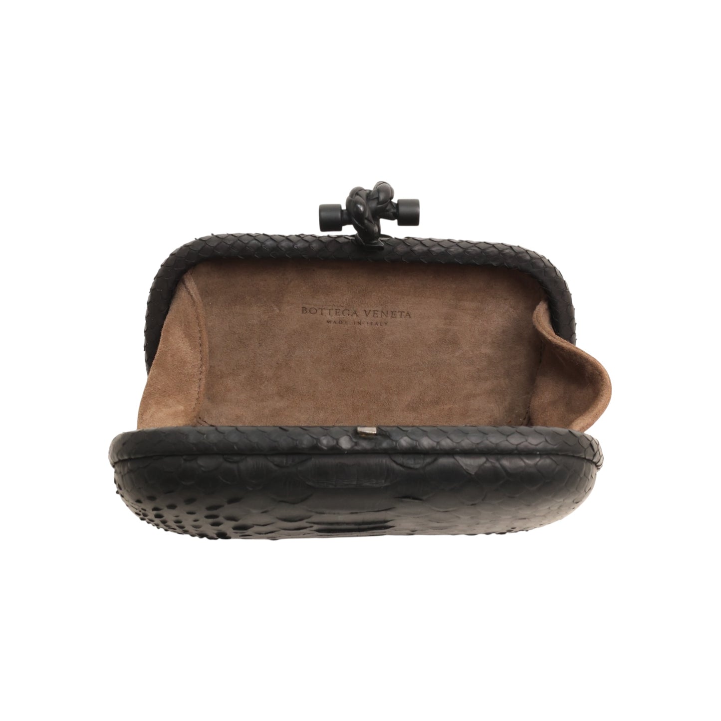 Bottega Veneta Python Knot Clutch Bag