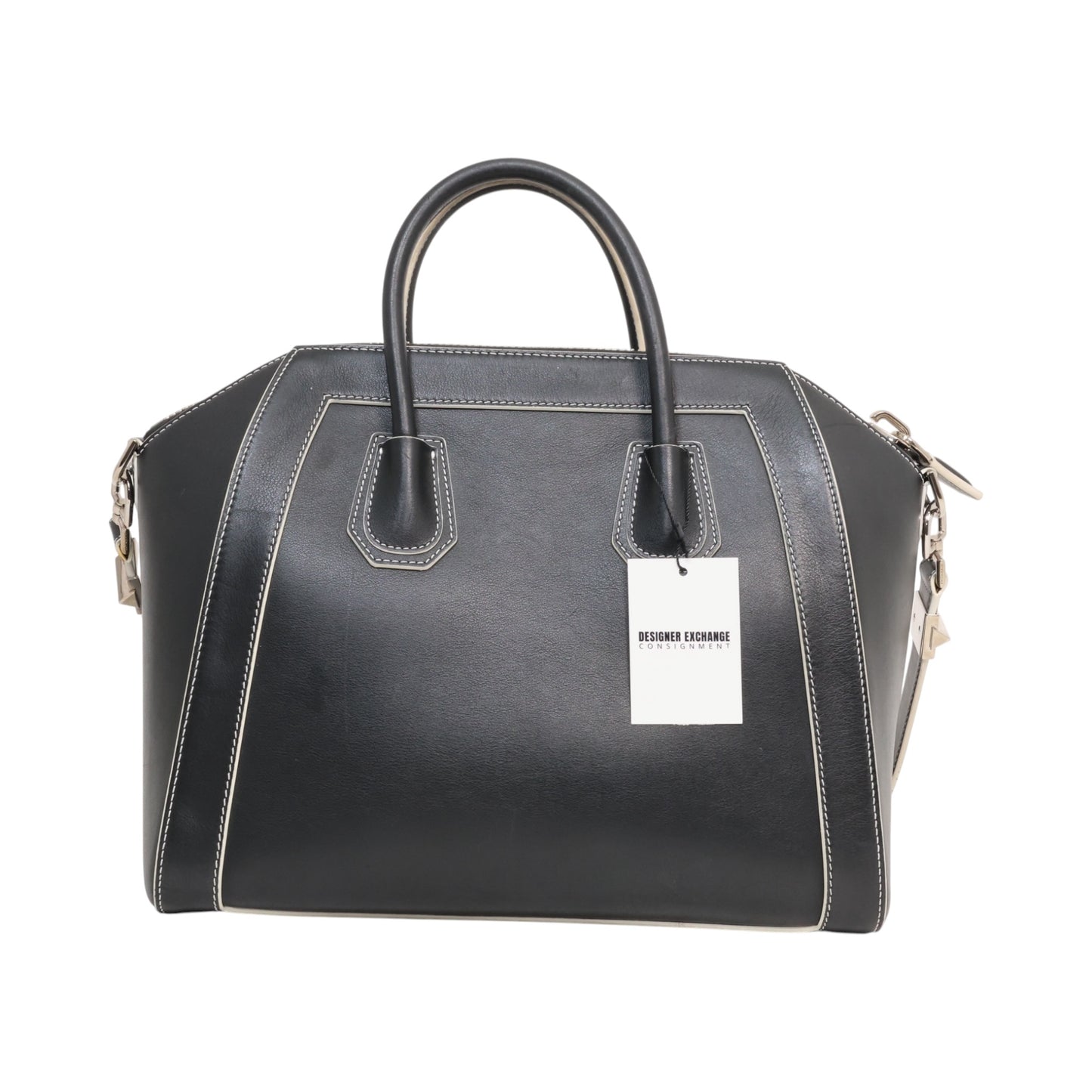 Givenchy Leather Contrast Stitched Medium Antigona Bag
