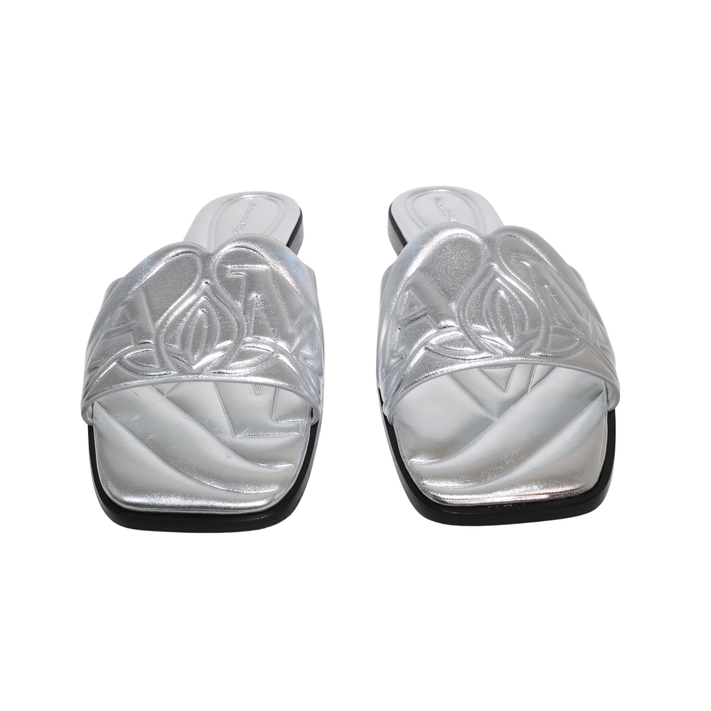 Alexander McQueen Embossed Logo Slides (Size 40)