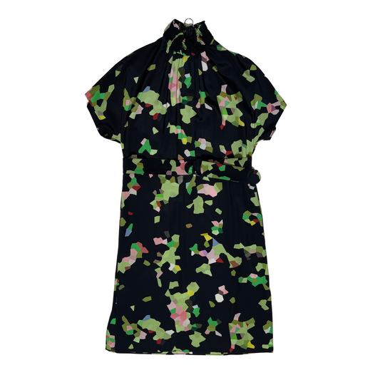 Akris Punto Geometric Print SIlk Midi Dress