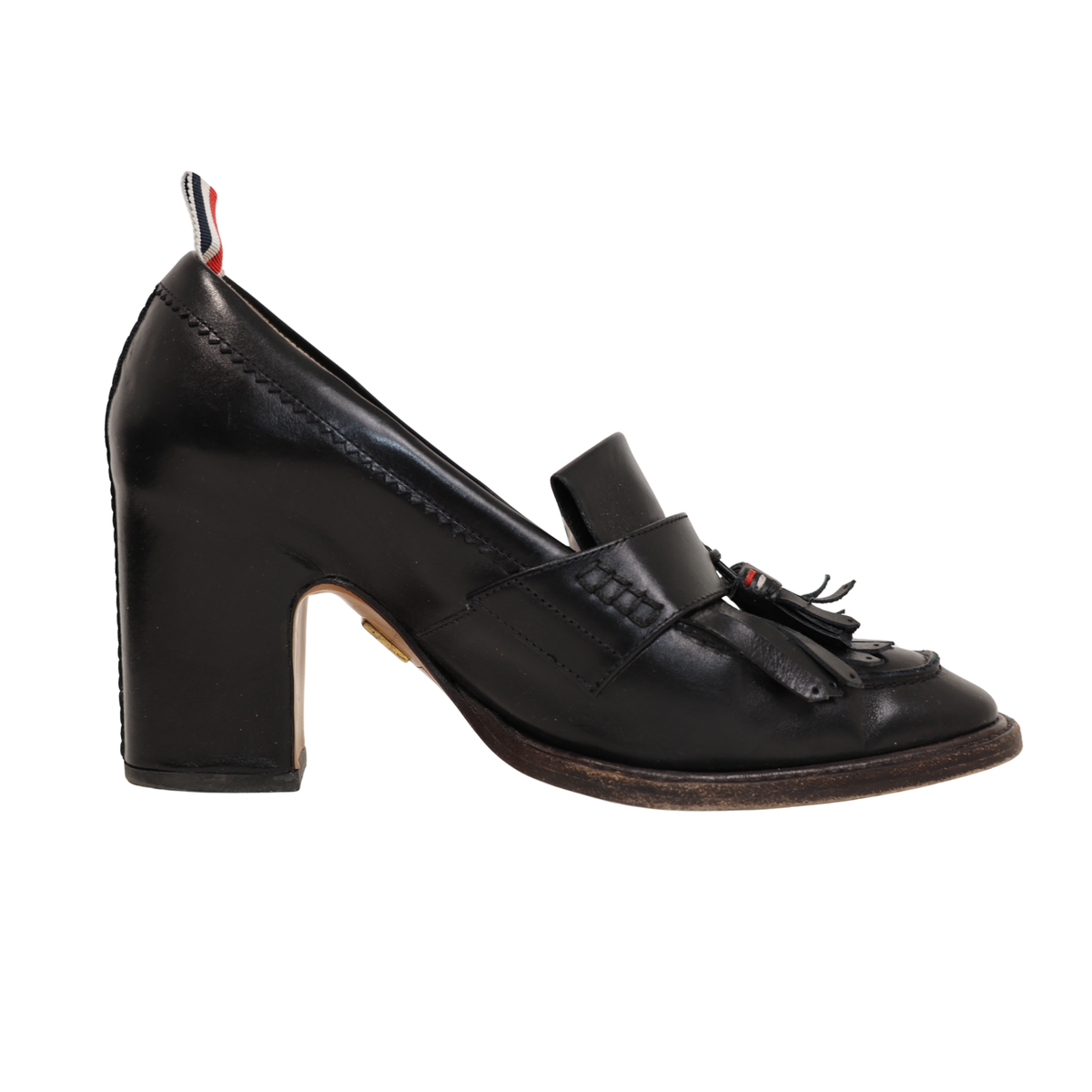 Thom Browne Tassel Knit Leather Loafers (Size 37.5)