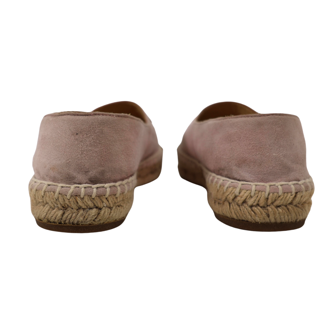 Chanel Interlocking CC Logo Suede Espadrilles (Size 37)