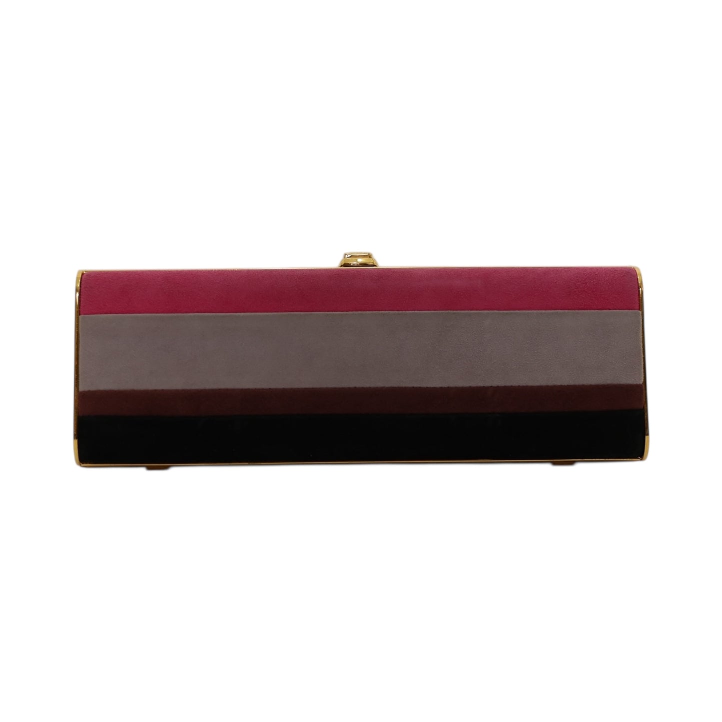 Miu Miu Striped Suede Box Clutch